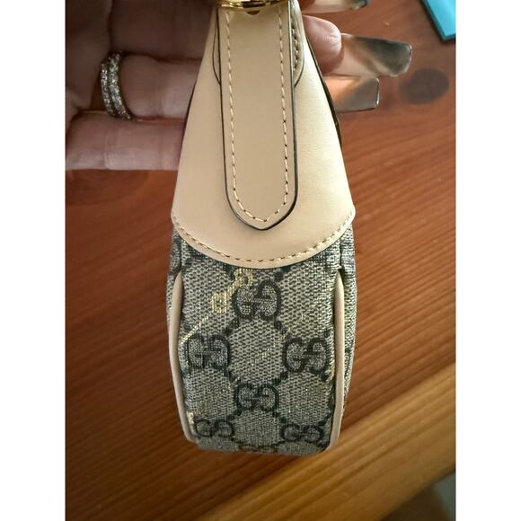 Gucci Morsetti Half Moon Mini Leather & Canvas NWT - Picture 5 of 9